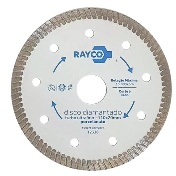 Imagem de Kit 10 Disco Diamantado Turbo Ultrafino P/ Porcelanato Rayco