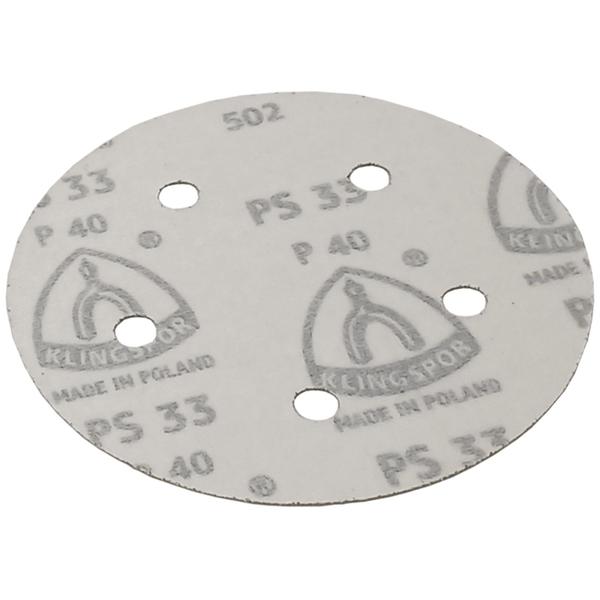 KIT 10 Disco Lixa tiras autocolantes 125mm PS33CK/BK 5 Furos Klingspor Imagem de KIT 10 Disco Lixa tiras autocolantes 125mm PS33CK/BK 5 Furos Klingspor