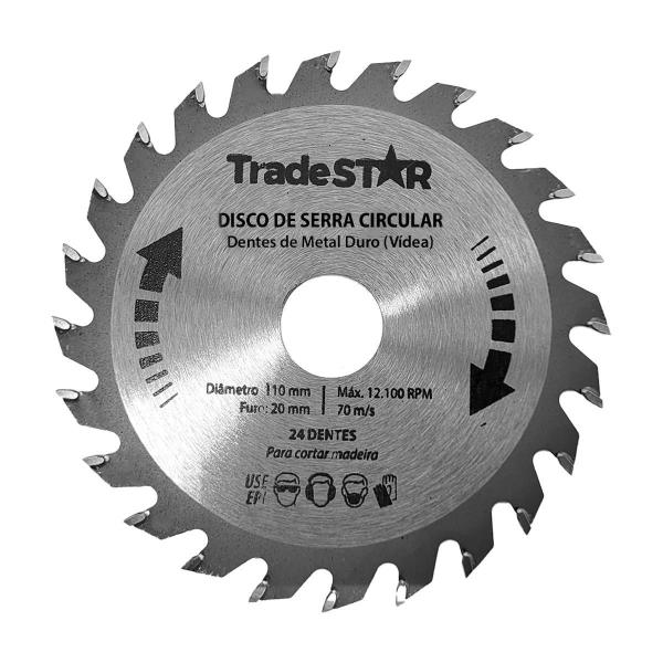 Imagem de Kit 10 Disco Serra Circular Videa 110X20Mm 24 Dentes