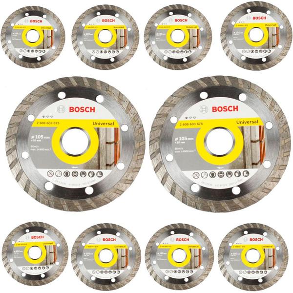 Imagem de Kit 10 Discos Diamantado Standard Universal 105mm Bosch 2608603675