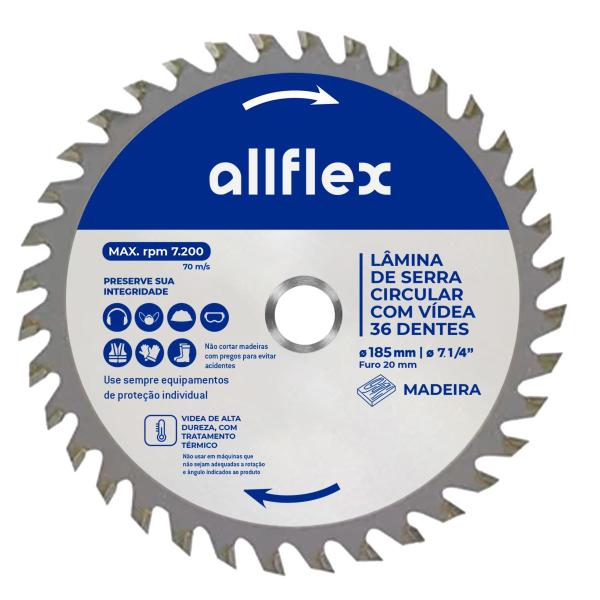 Imagem de Kit 10 Discos Serra Circular allflex C/Videa 7.1/4 36 Dentes