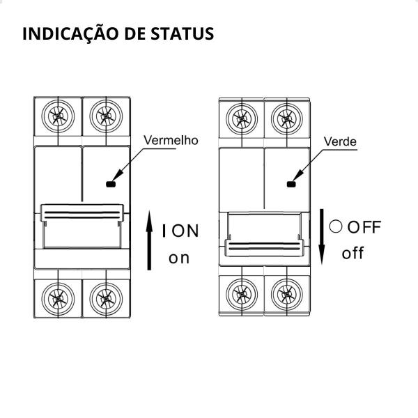 Kit 10 Disjuntor Bipolar DIN 70 Amperes Curva C Tramontina Imagem de Kit 10 Disjuntor Bipolar DIN 70 Amperes Curva C Tramontina