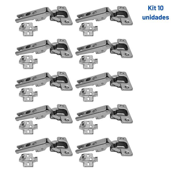 Imagem de kit 10 Dobradiças 35 Modul Stand Baixa 107 95S1550CB Blum