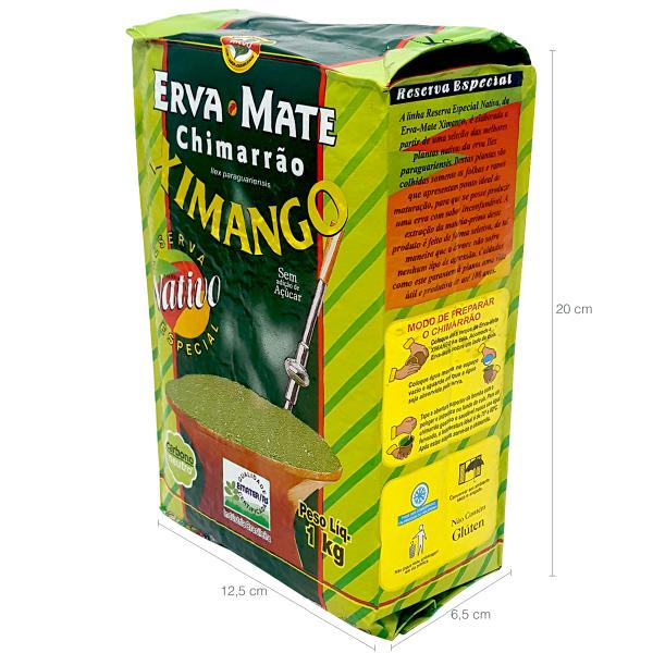 Imagem de Kit 10 Erva-mate De Chimarrão Reserva Especial 1kg Ximango