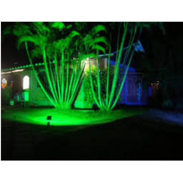 Imagem de Kit 10 espetos de jardim led luz colorido 7w verde bivolt