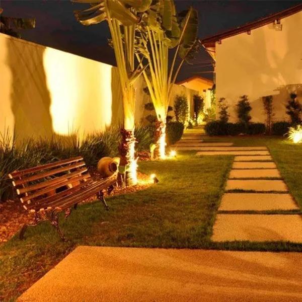 Imagem de Kit 10 Espetos De Jardim Refletor De Led 3W Branco Quente