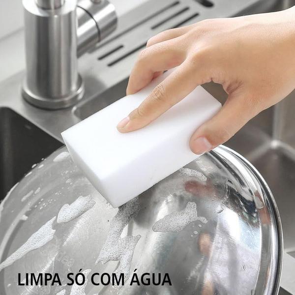 Imagem de Kit 10 Esponja Mágica Limpa Vidros Bucha Tira Mancha Melamina Desengordura Max Clean