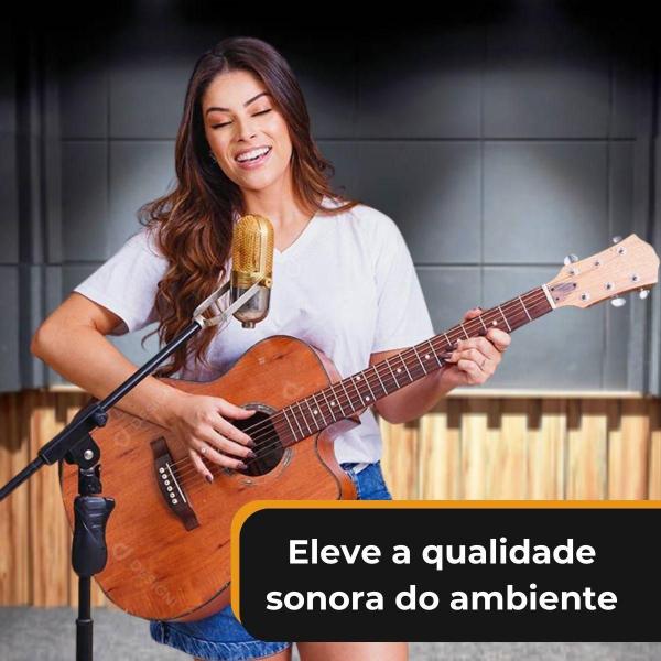 Imagem de Kit 10 Espumas Acústicas Lisa Parede Teto Isolante Sonoro