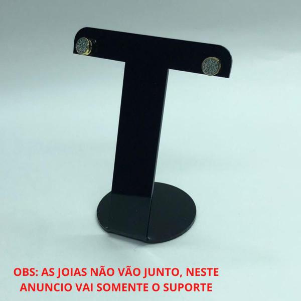 Imagem de Kit 10 Expositores Brincos Jóias Bijuterias Suportes Preto 