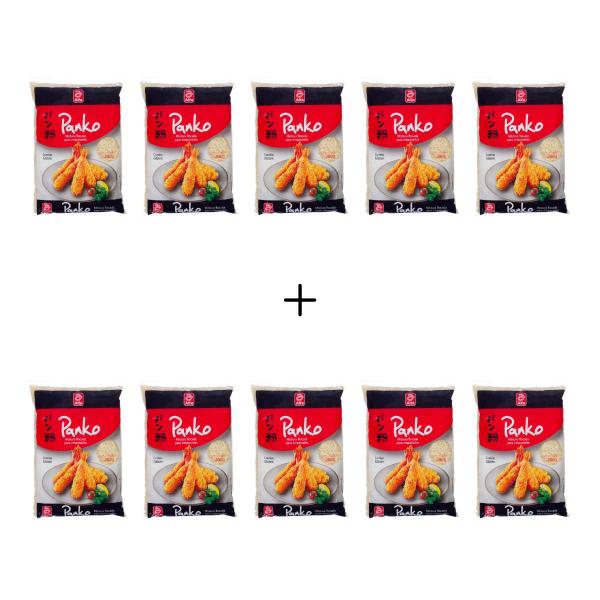 Kit 10 farinha panko alfa mistura flocada p/ empanados 200g Imagem de Kit 10 farinha panko alfa mistura flocada p/ empanados 200g
