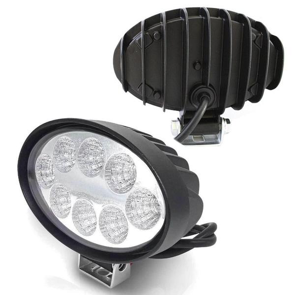 Imagem de Kit 10 Farol De Milha Auxiliar Oval 8 Led Off-Road Caminhão