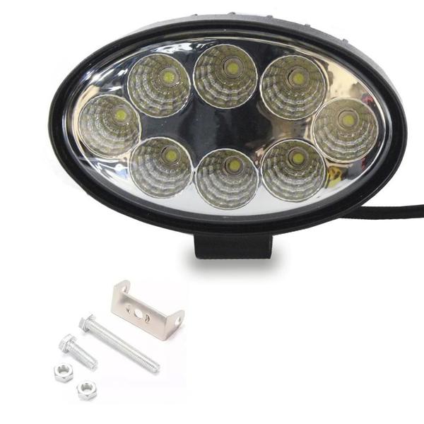 Imagem de Kit 10 Farol De Milha Auxiliar Oval 8 Led Off-Road Caminhão