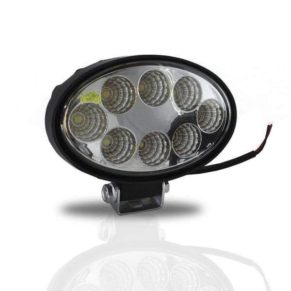 Imagem de Kit 10 Farol De Milha Auxiliar Oval 8 Led Off-Road Caminhão