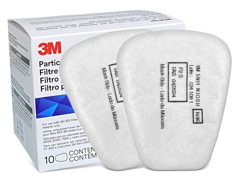 Imagem de Kit 10 Filtros para Particulados 3M 5N11 Classe P2