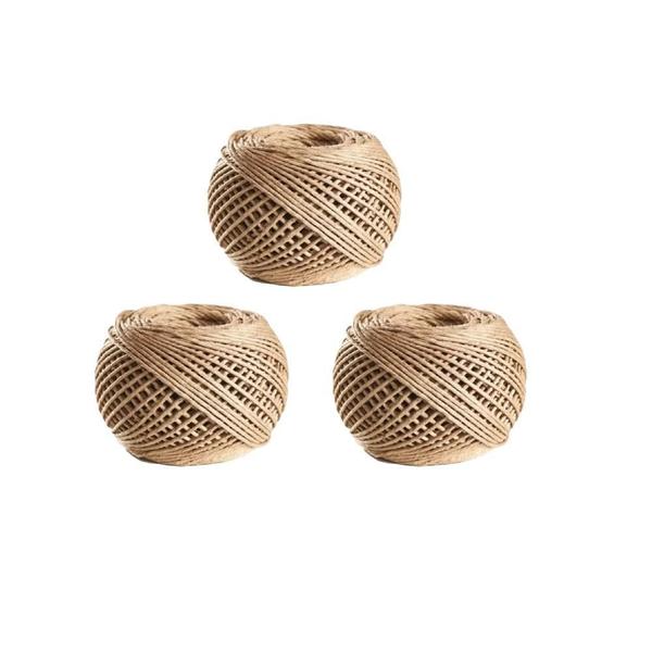 Imagem de Kit 10 Fio Cordao Rami 2Mm Rl 100G Sisal Convite Artesanato