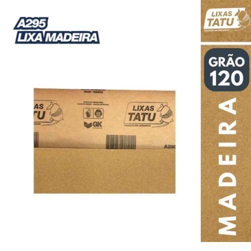 Imagem de Kit 10 Folha De Lixa Madeira 225x275 - Lixas Tatu - A295 Grão  120