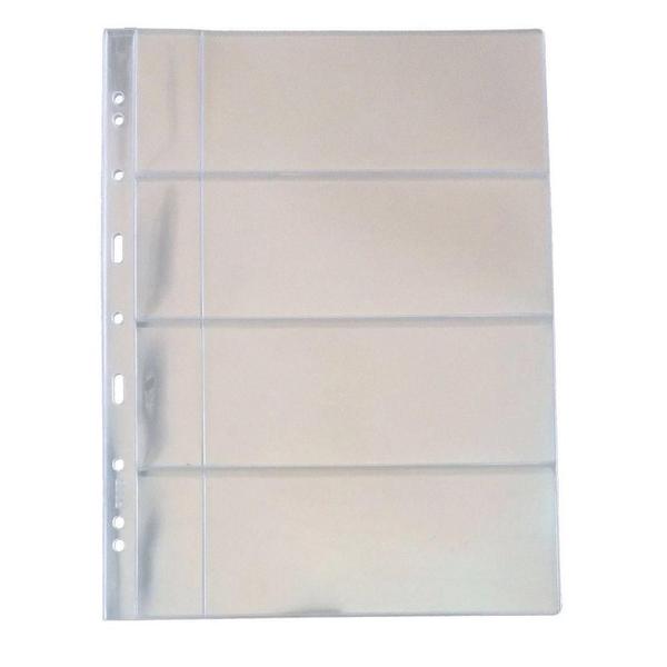 Kit 10 Folhas Cédulas Acetato 4 Divisões 32X24Cm C/Bolso - 3Bzn Imagem de Kit 10 Folhas Cédulas Acetato 4 Divisões 32X24Cm C/Bolso
