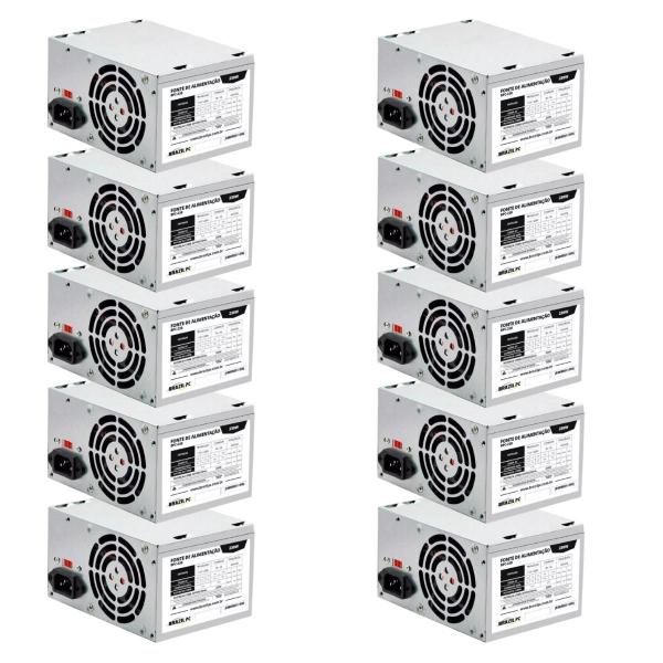 Imagem de Kit 10 Fonte De Alimentação Pc 230w Prata 115v/230v Bpc-230