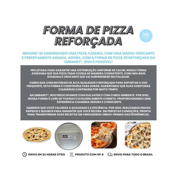 Imagem de Kit 10 Formas Pizza 35Cm Profissional Alumínio Reforçado