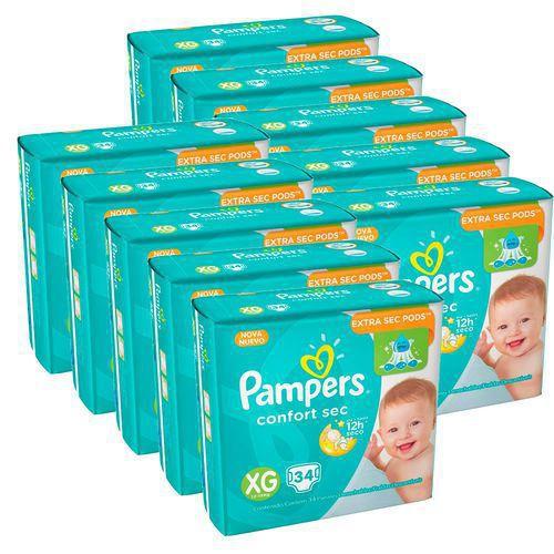 Imagem de KIT 10 FRALDAS PAMPERS CONFORT SEC  XG/34 = 340un