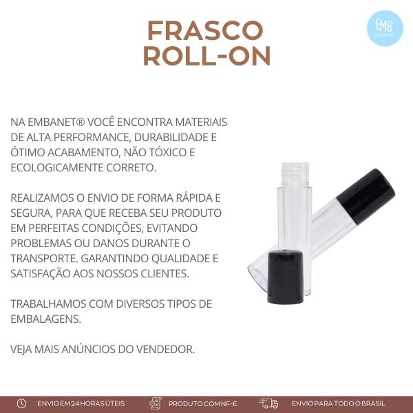 Imagem de Kit 10 Frasco Vazio Tipo Roll-on Para Brilho Labial Com 5ml