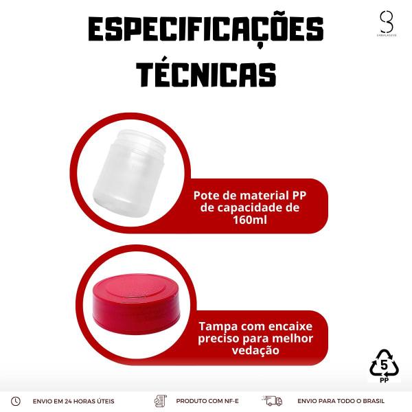 Imagem de Kit 10 Frascos 160ml Para Sal, Orégano, Mel Ou Condimentos