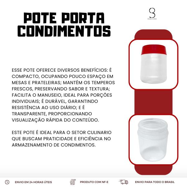 Imagem de Kit 10 Frascos 160ml Para Sal, Orégano, Mel Ou Condimentos