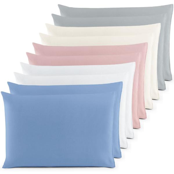 Kit 10 Fronhas ( 5 Pares ) 100% Algodão 200 Fios Em Percal Travesseiro - Actual Decor Imagem de Kit 10 Fronhas ( 5 Pares ) 100% Algodão 200 Fios Em Percal Travesseiro