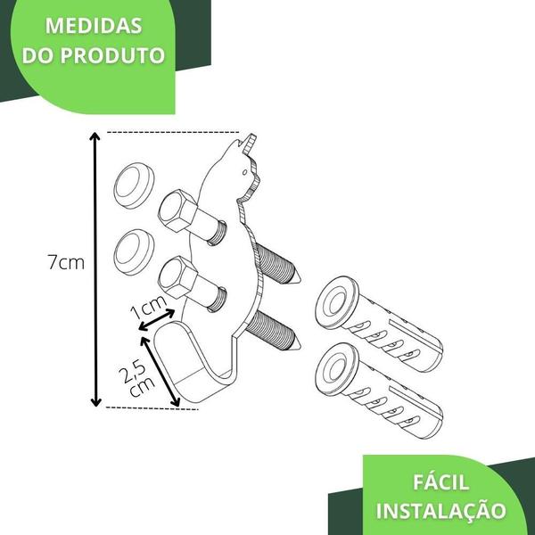 Imagem de Kit 10 Ganchos De Parede Decorativo Pendurador De Bolsa G.B