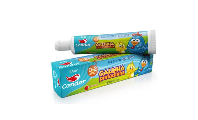 Imagem de Kit 10 Gel Dental Galinha Pintadinha Sabor Morango - Condor