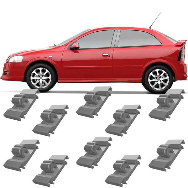 Imagem de Kit 10 Grampos Presilhas Para Friso Lateral Astra Hatch 99 2001 2002 2003 2004 2005 2006 2007 2008 2009 2010 2011