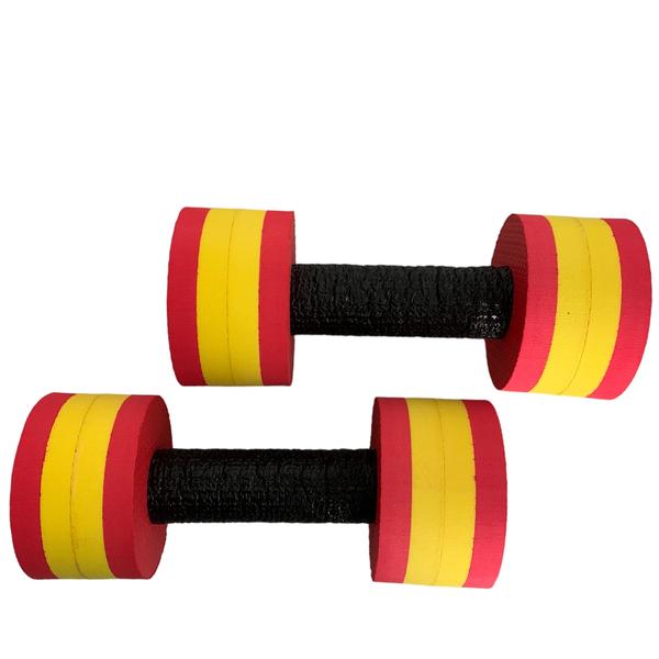 Kit 10 Halteres de Hidroginástica Redondo em EVA DF4015-VM 1-2Kg Vermelho/Amarelo Dafoca Sports Imagem de Kit 10 Halteres de Hidroginástica Redondo em EVA DF4015-VM 1-2Kg Vermelho/Amarelo Dafoca Sports