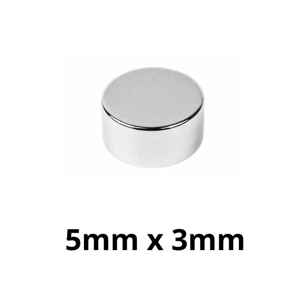 Kit 10 Imã Neodímio Disco Magnético N35 5x 3 mm Super Forte Potente Redondo - All Tech Imagem de Kit 10 Imã Neodímio Disco Magnético N35 5x 3 mm Super Forte Potente Redondo