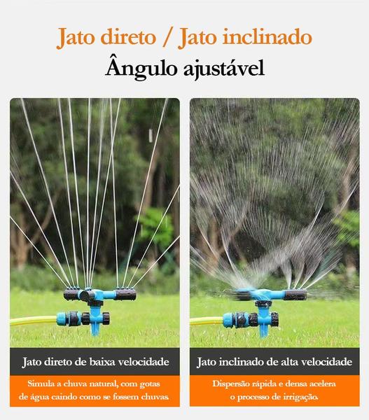 Imagem de Kit 10 Irrigador Aspersor 360 Jatos Grama Jardins Horta