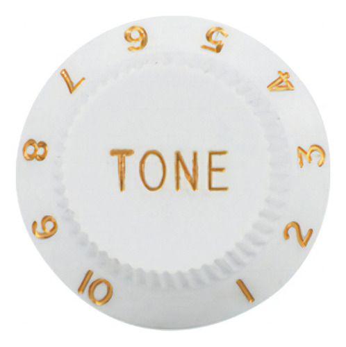 Imagem de Kit 10 Knob Branco Tone Plástico Stratocaster - Dolphin