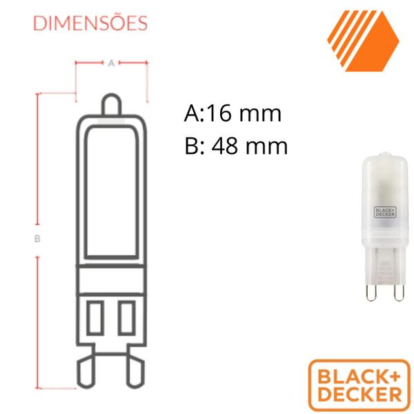 Imagem de Kit 10 Lampada Bipino Halopin G9 Fosca 2w Branco Quente 2400K Bivolt