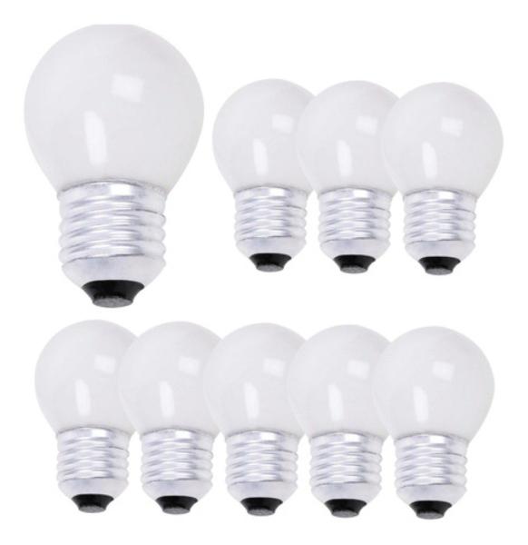 Imagem de Kit 10 Lâmpada Bolinha Led 15w  E27 Bulbo Lustre Espelho