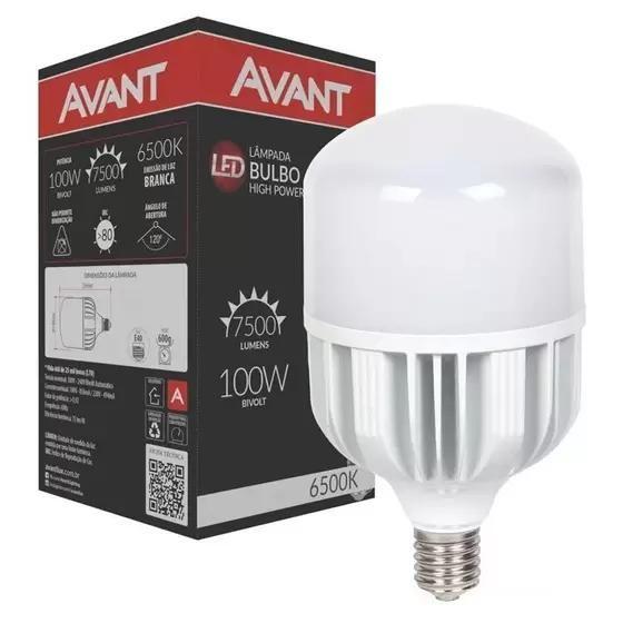 Imagem de Kit 10 Lâmpada Bulbo High Power Led Avant 100W E40 Bivolt 6500 K - Branco Frio