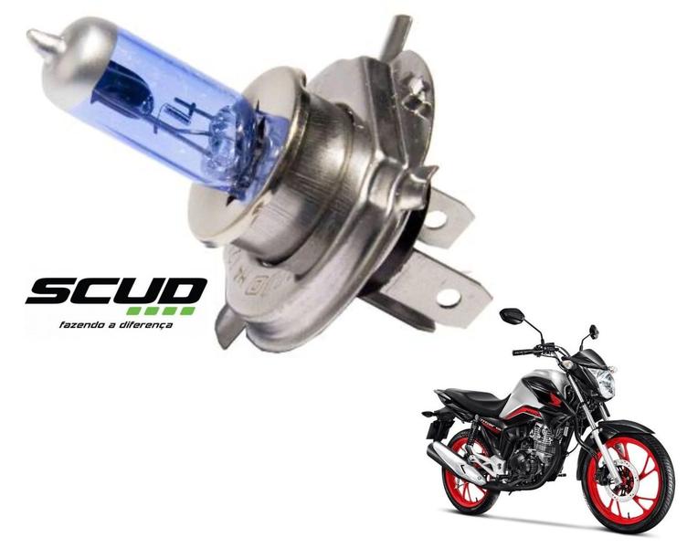 Imagem de Kit 10 Lampada Farol Scud H4 35w35 12V Azul Cg Titan Fan 125 150 160 Ybr Factor Yes Crosser Lander