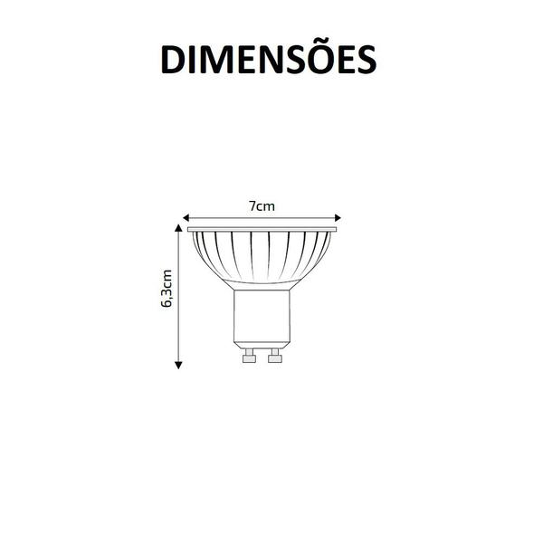 Imagem de Kit 10 Lâmpada Led Ar70 Mbled 7w Gu10 IRC90 Luz Quente 3000k