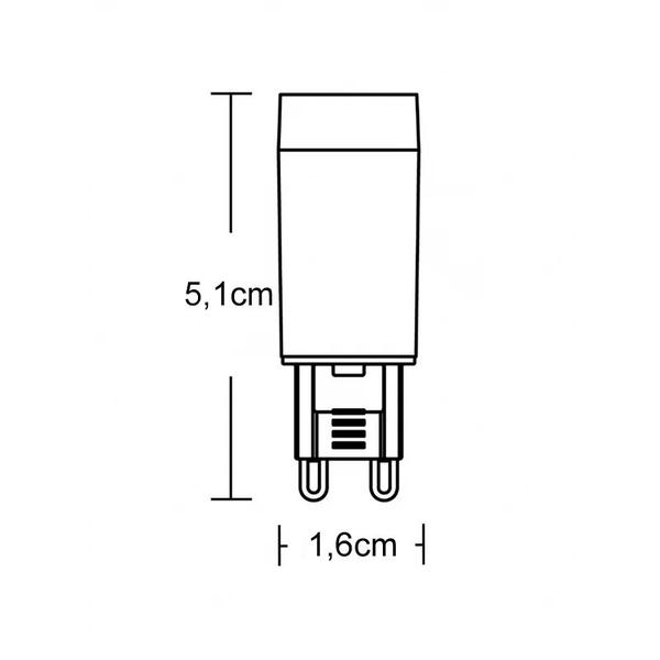 Imagem de Kit 10 lampada led bipino g9 5w branco frio 6500k biv galaxy