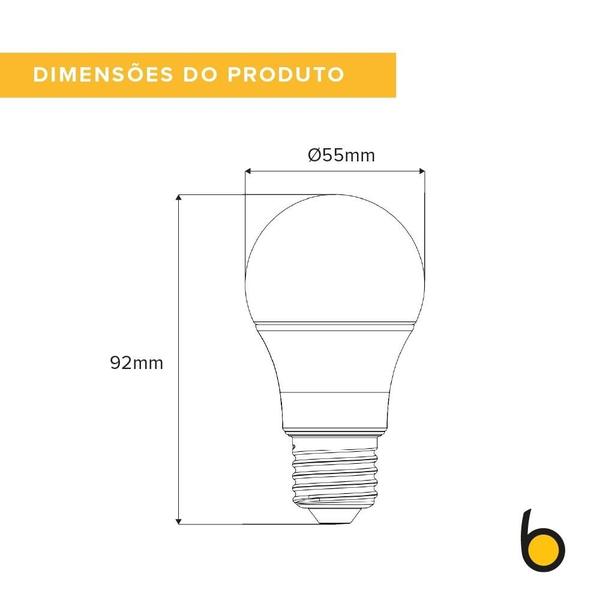 Imagem de Kit 10 Lâmpada LED Bulbo 4,8w Biv 6500k A55 E27 Brilia