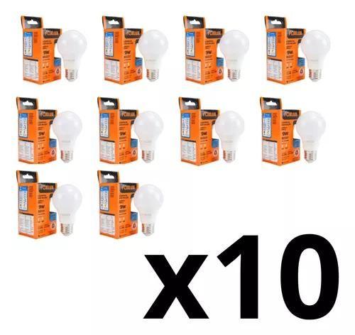 Imagem de Kit 10 Lampada Led Bulbo Cet A60 9w 6500k Biv Foxlux