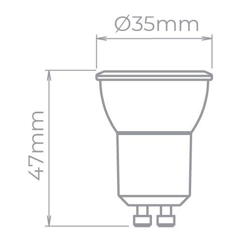 Imagem de Kit 10 lampada led mini dicroica 3w branco frio 6500k bivolt gu10 - stella