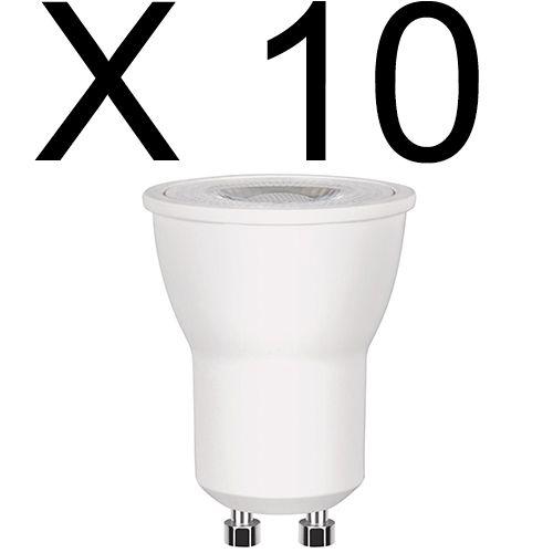 Imagem de Kit 10 lampada led mini dicroica 3w branco quente 3000k bivolt gu10 - stella