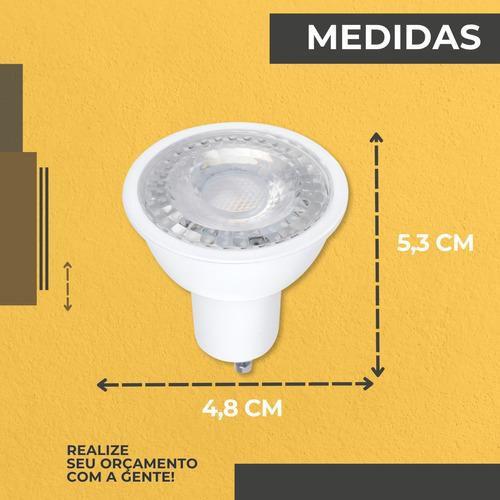 Imagem de Kit 10 Lâmpada Led Mr16 Dicroica 5w Branco Quente Frio Teto