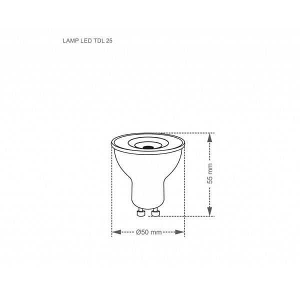 Imagem de Kit 10 LÂMPADA LED TASCHIBRA DICROICA MR16 TDL 35 4,9W GU10