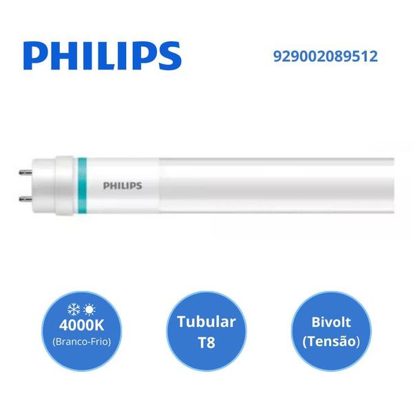 Imagem de Kit 10 Lâmpada Led Tubular Philips T8 8w Bivolt 4000k 1050lm