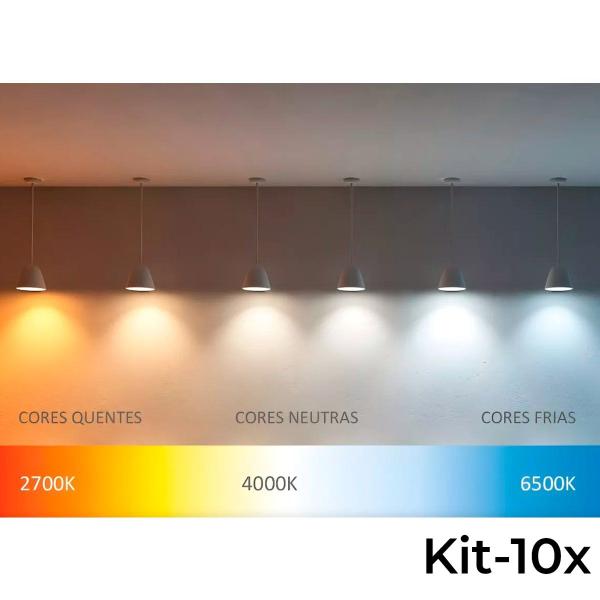 Imagem de Kit 10 Lâmpada Par20 Led 7w 4000k Soquete E27 Bivolt 483LM