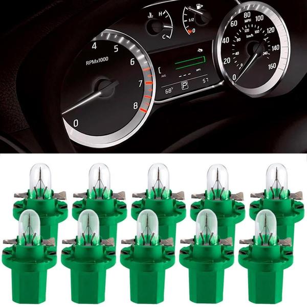 Kit 10 Lâmpada Philips Standart 2W 12V BAX8,5d/2 y-green Painel Imagem de Kit 10 Lâmpada Philips Standart 2W 12V BAX8,5d/2 y-green Painel